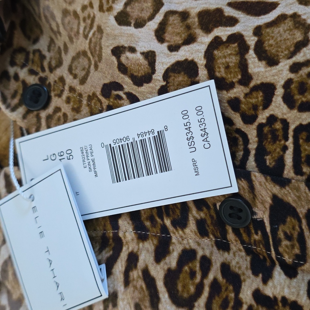 NWT ELIE TAHARI | $345 Animal Print Blouse - Picture 9 of 9